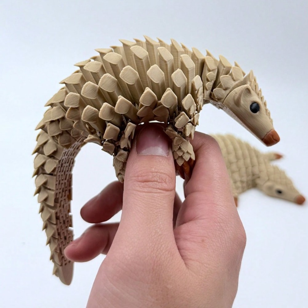 Pangolin Armor Figurine, Printed Joint Decoration, Desktop Collectibles