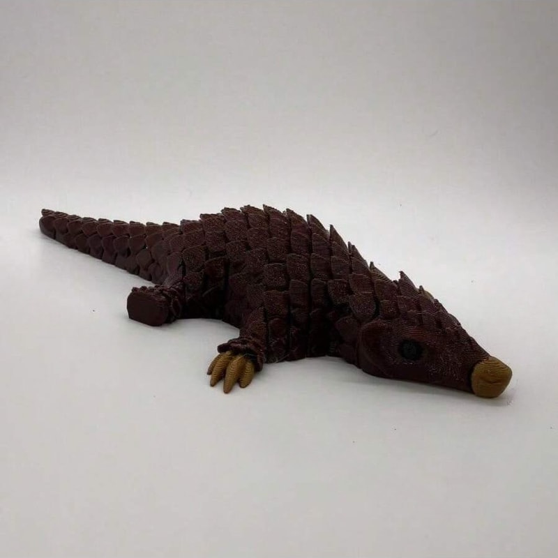 Pangolin Armor Figurine, Printed Joint Decoration, Desktop Collectibles