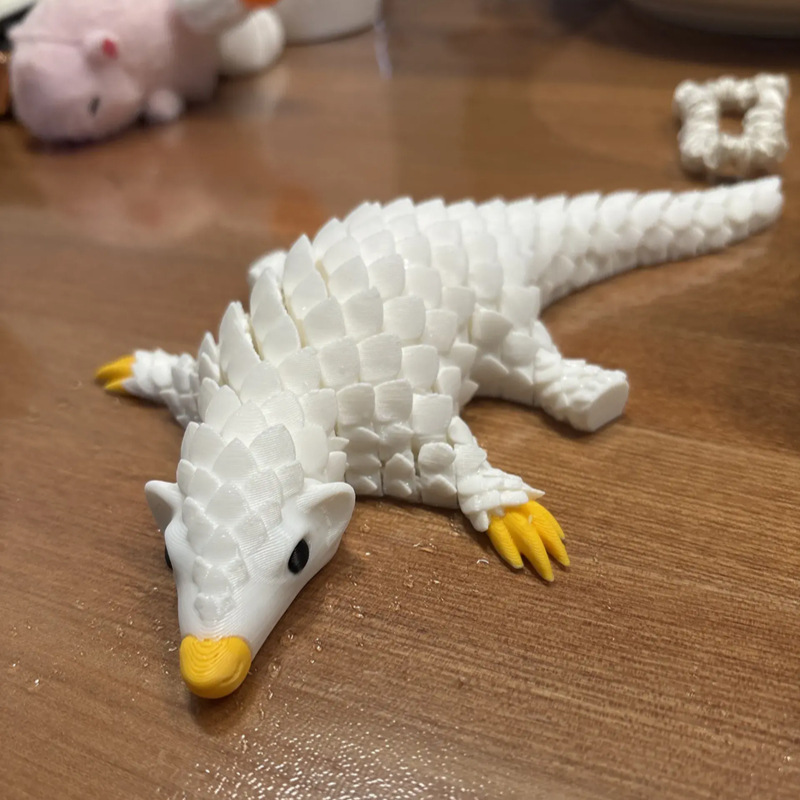 Pangolin Armor Figurine, Printed Joint Decoration, Desktop Collectibles