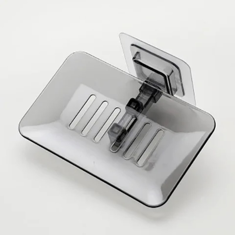 Self Adhesive Double Layer Soap Rack No Drilling Wall Mounted Soap Sponge Holder Bathroom Dishes Ac 6