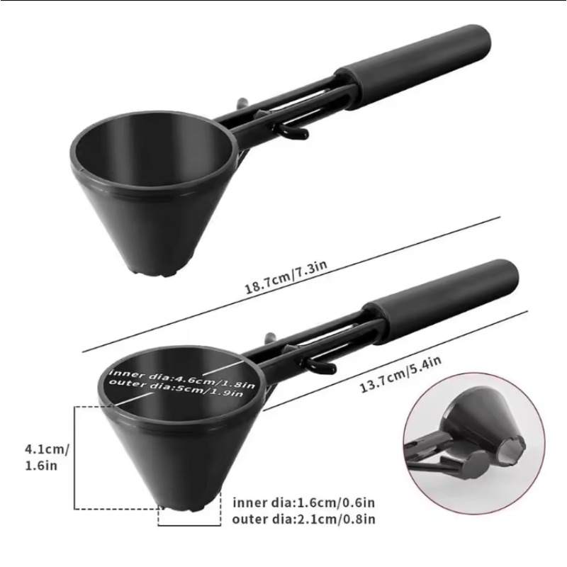 Sliding Design Coffee Scoop Funnel for Filling K-Cup Coffee Pot, Reusable Coffee Spoon Kitchen Accessories