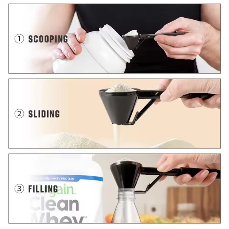 Sliding Design Coffee Scoop Funnel for Filling K-Cup Coffee Pot, Reusable Coffee Spoon Kitchen Accessories