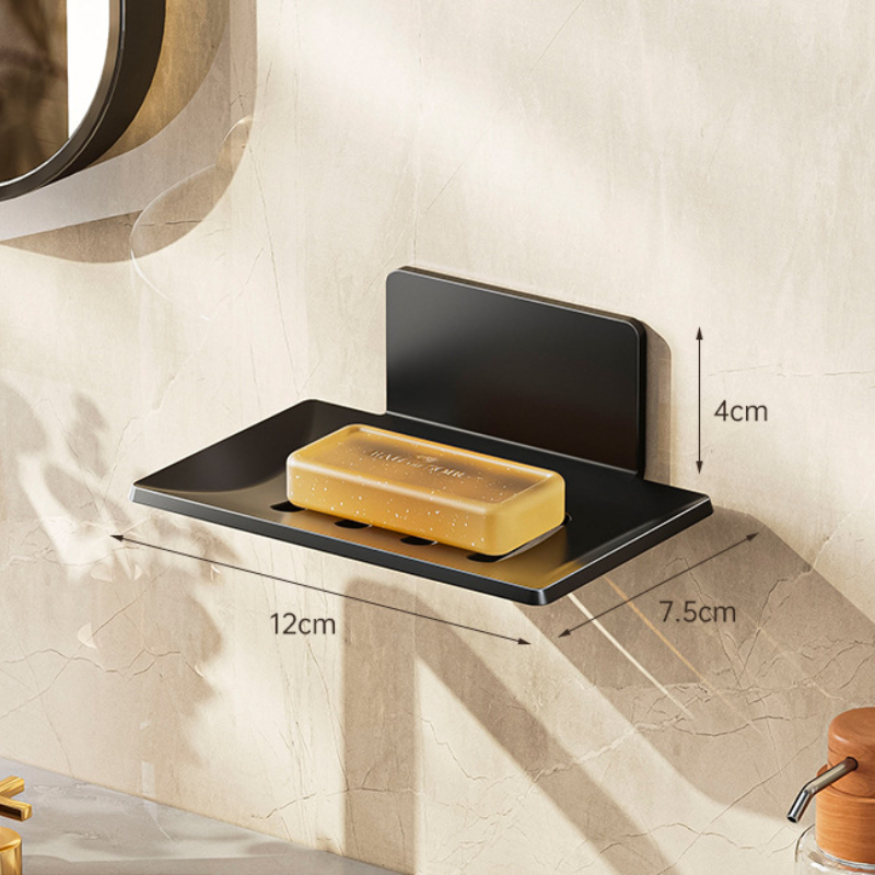 Bathroom Soap Tray Wall Mounted Soap Sponge Holder No Drill Holes Soap Organizer For Kitchen 6