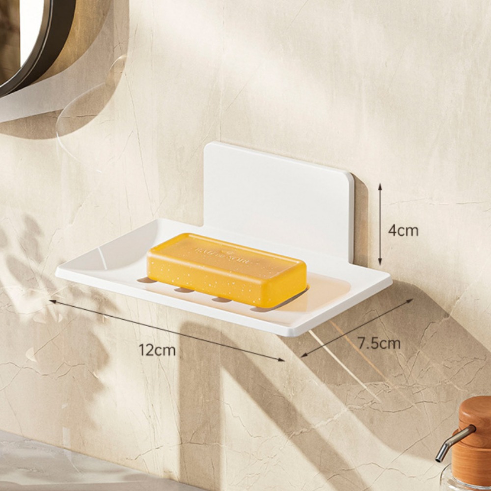 Bathroom Soap Tray Wall Mounted Soap Sponge Holder No Drill Holes Soap Organizer For Kitchen 7