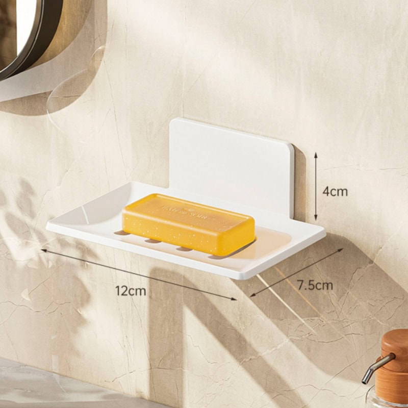 Bathroom Soap Tray Wall Mounted Soap Sponge Holder No Drill Holes Soap Organizer For Kitchen 7