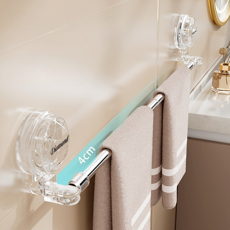 Stainless Steel Non Perforated Corner Towel Rack, Extendable Multifunctional Bathroom Storage Rack No Hooks