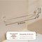 Stainless Steel Non Perforated Corner Towel Rack, Extendable Multifunctional Bathroom Storage Rack No Hooks