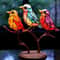 Multicolor Craft Statue Ornaments Desktop Stained Acrylic Birds Branch Decoration 2