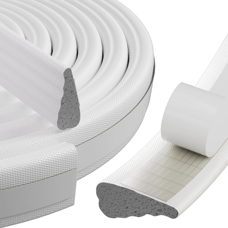 Weatherproof Gap Seal, Self Adhesive Wedge Draft Stopper for Winter Insulation, Soundproof and Windproof for Doors