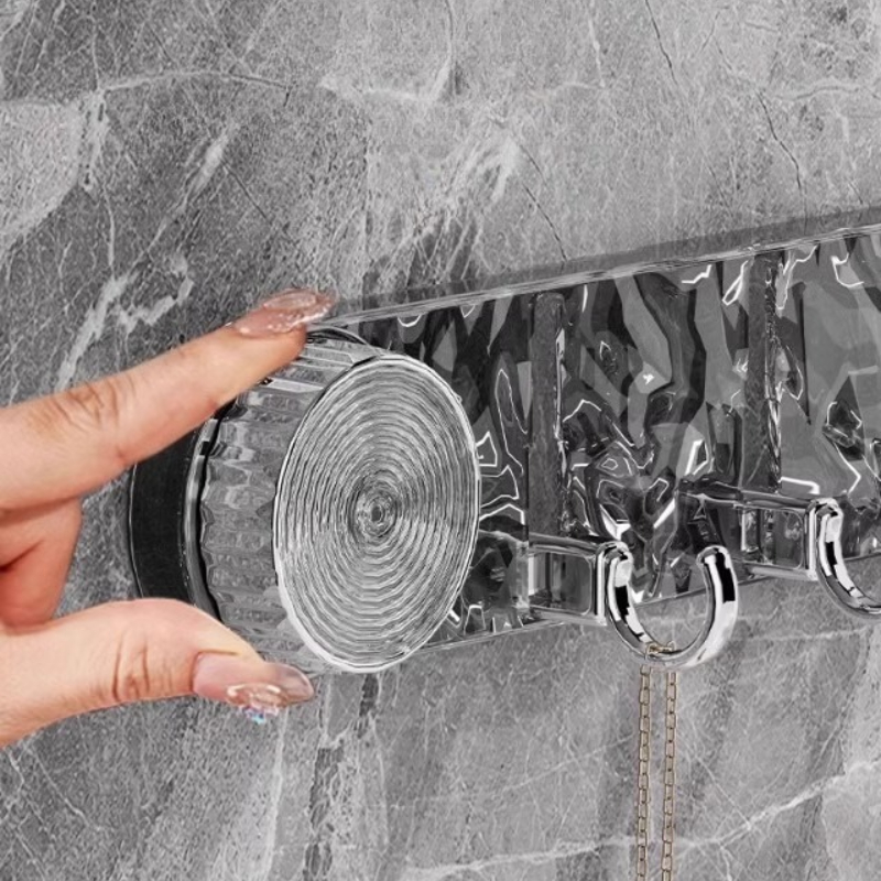 Hanging Clothes Hooks Behind Doors, Glacier Patterned Suction Cups for Towels and Clothes