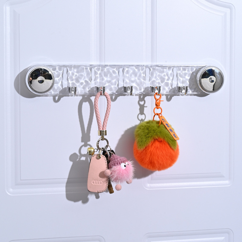 Hanging Clothes Hooks Behind Doors, Glacier Patterned Suction Cups for Towels and Clothes