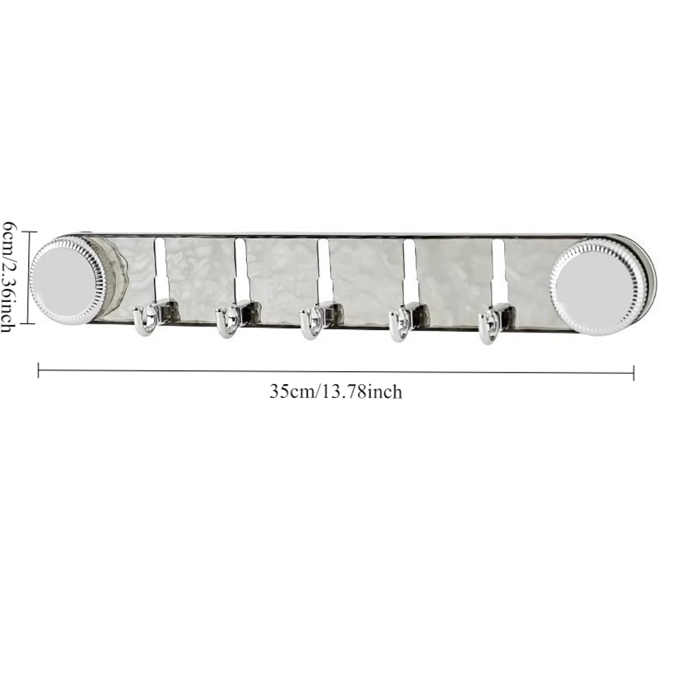 Hanging Clothes Hooks Behind Doors, Glacier Patterned Suction Cups for Towels and Clothes