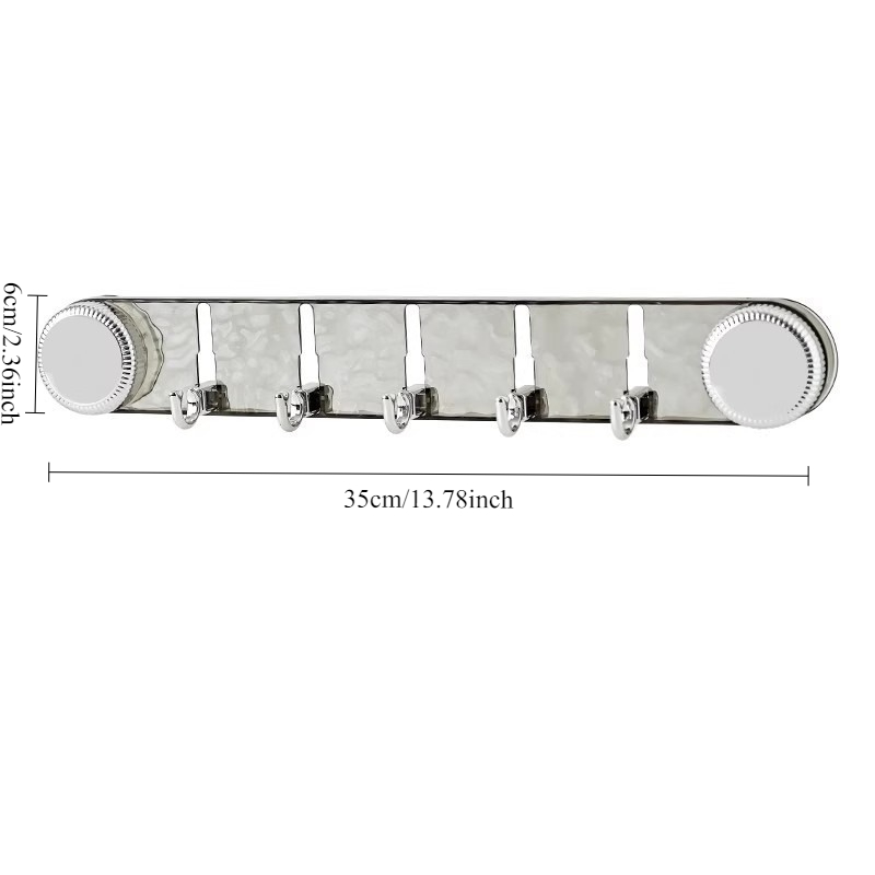 Hanging Clothes Hooks Behind Doors, Glacier Patterned Suction Cups for Towels and Clothes