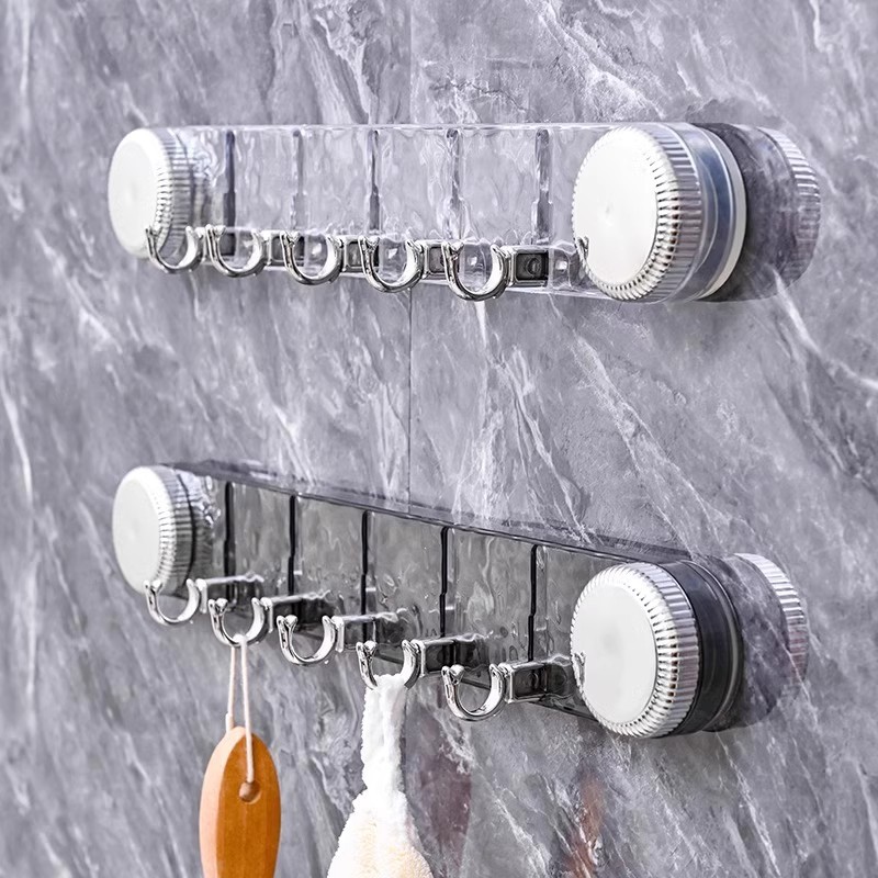Hanging Clothes Hooks Behind Doors, Glacier Patterned Suction Cups for Towels and Clothes