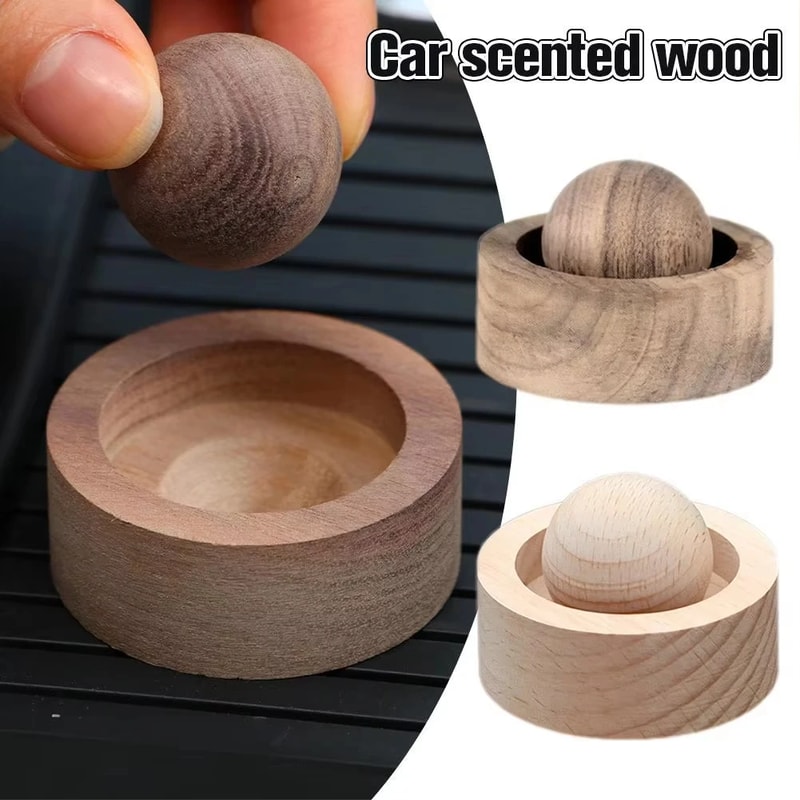Essential Oil Diffuser Mini Cute Natural Wood Diffuser For Car Bedroom Living Room Office Bathroom 4