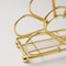 Gold Flower Petal Metal Napkin Holder, Tabletop Tissue Rack for Dining Table Decor