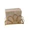 Gold Flower Petal Metal Napkin Holder, Tabletop Tissue Rack for Dining Table Decor