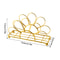 Gold Flower Petal Metal Napkin Holder, Tabletop Tissue Rack for Dining Table Decor