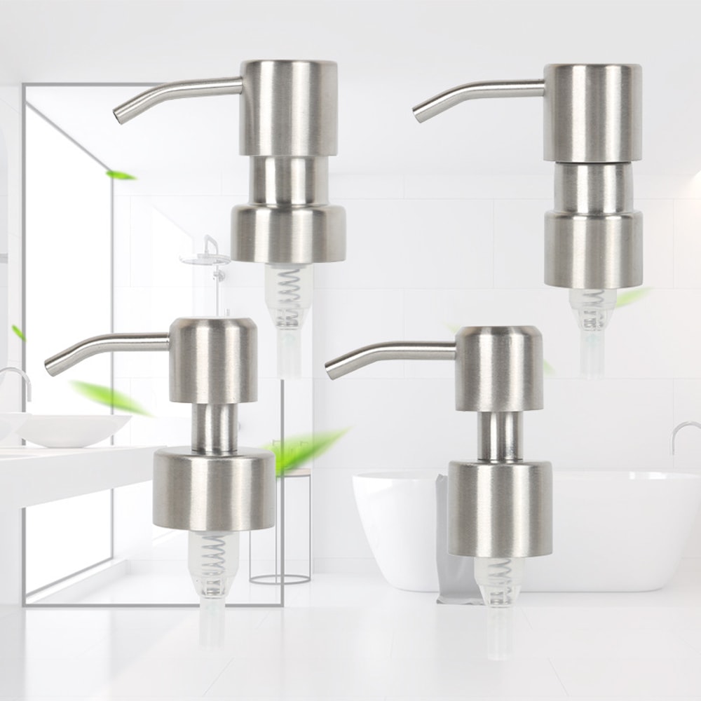 Durable Stainless Steel Foam Hand Soap Pump, Replacement Nozzle for Liquid Soap Dispenser in Kitchen or Bathroom