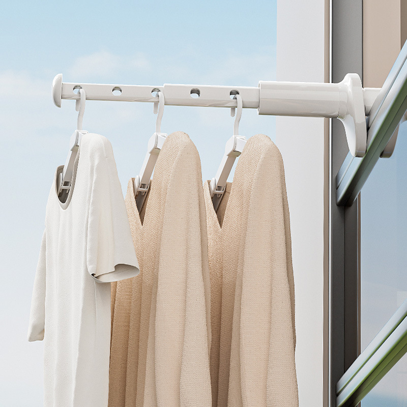 Retractable Clothes Rack, New Adjustable Wardrobe Hanging Rod, Space Saving Organizer