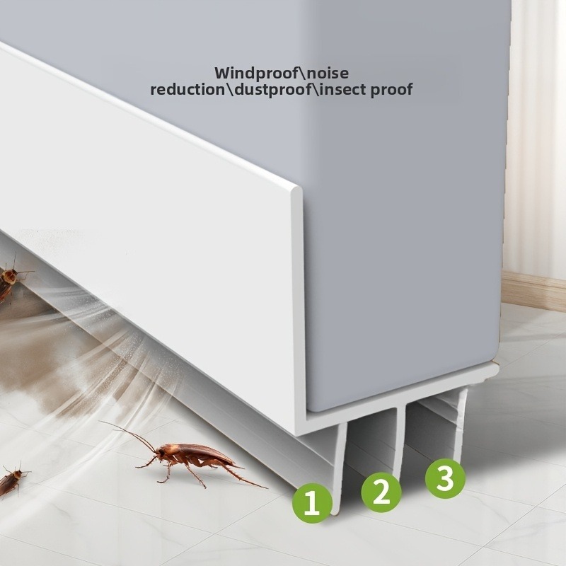 Windproof Soundproof Dustproof Door Gap Seal Strip, Self Adhesive Seal for Bedroom Bathroom Doors