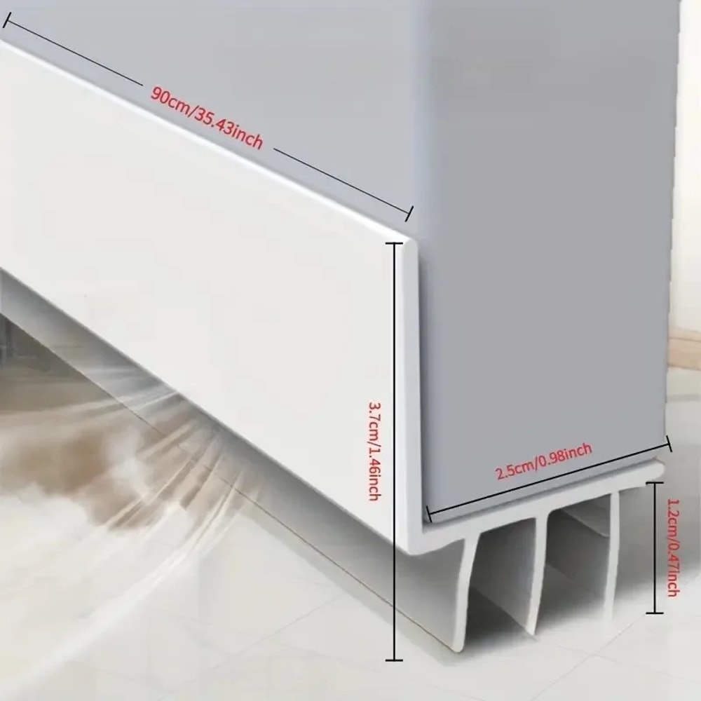 Windproof Soundproof Dustproof Door Gap Seal Strip, Self Adhesive Seal for Bedroom Bathroom Doors