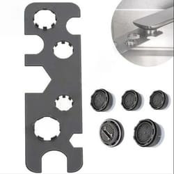 metal faucet aerator removal tool, key for hidden threaded cut side housing