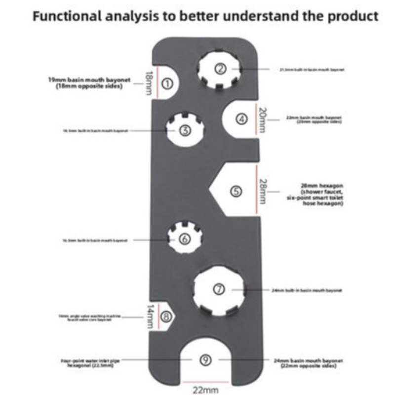Metal Faucet Aerator Removal Tool, Key for Hidden Threaded Cut Side Housing