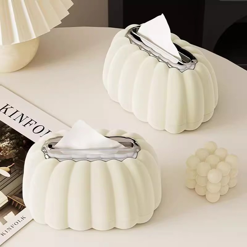 Home Creative Paper Box, Bathroom Pumpkin Spring Tissue Holder, Desktop Toilet Paper Holder, Kitchen Paper Container
