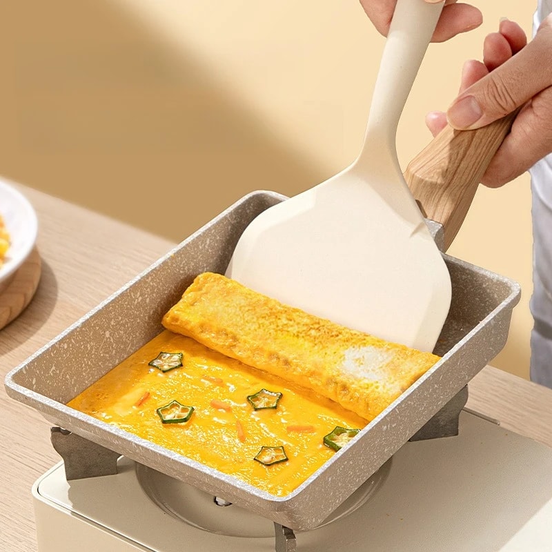 Food Grade Non-stick Frying Pan, Silicone Heat Resistant Spatula, Pancake Baking Scoop