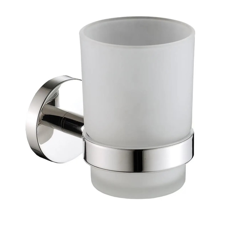 Wall-Mounted Bathroom Toothbrush Cup Storage Organizer, Rust-Proof Sturdy Holder for Bathroom Use