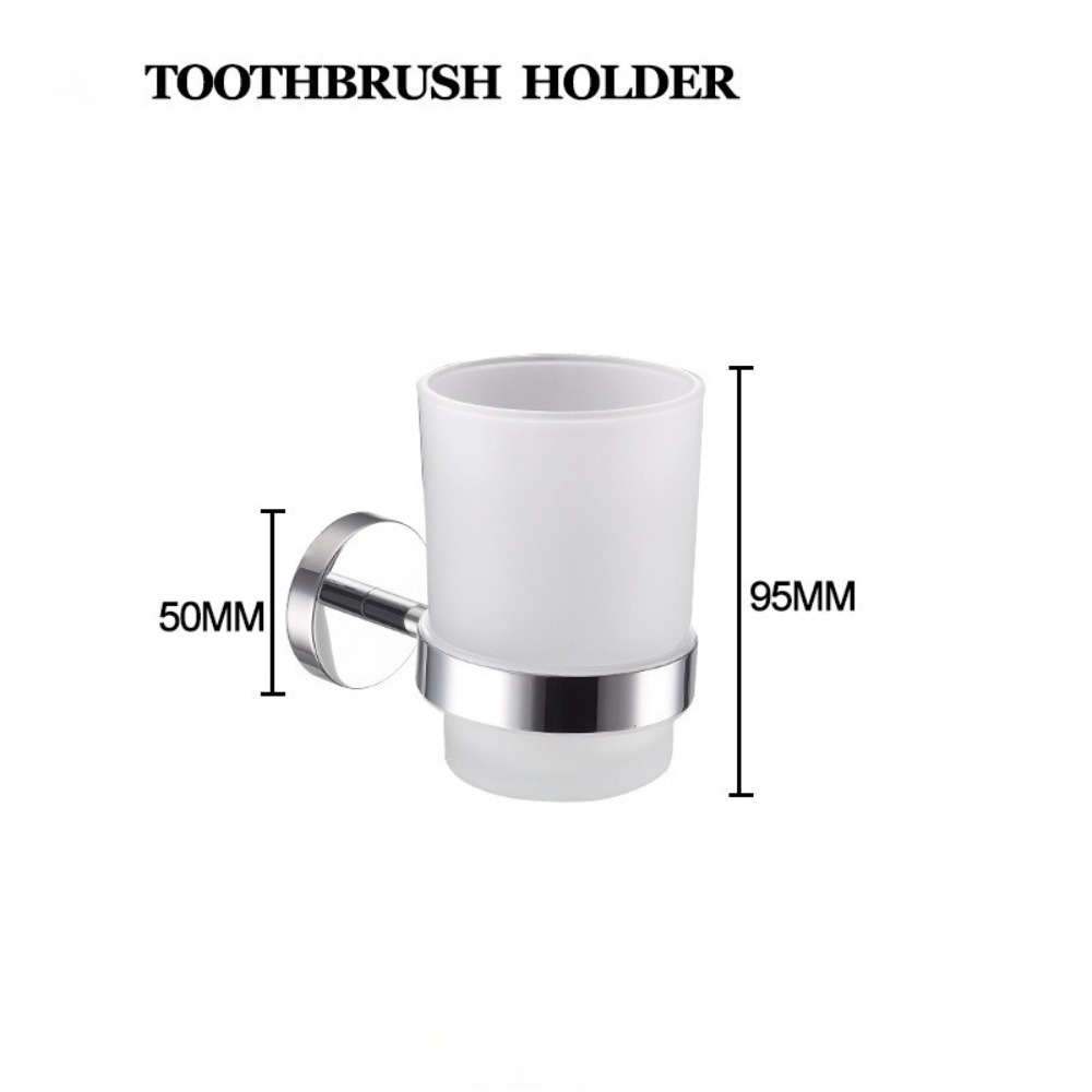 Wall-Mounted Bathroom Toothbrush Cup Storage Organizer, Rust-Proof Sturdy Holder for Bathroom Use