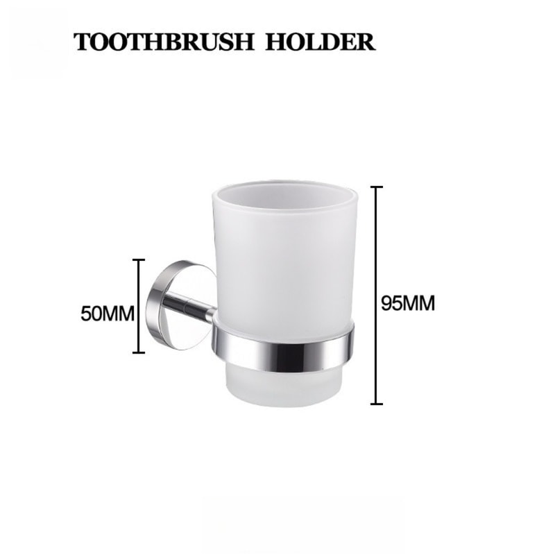 Wall-Mounted Bathroom Toothbrush Cup Storage Organizer, Rust-Proof Sturdy Holder for Bathroom Use