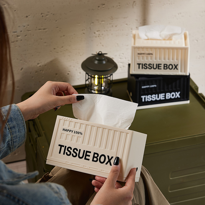 Automatic Tissue Holder, Creative Container, Minimalist Tissue Storage Box Rectangle for Home & Office