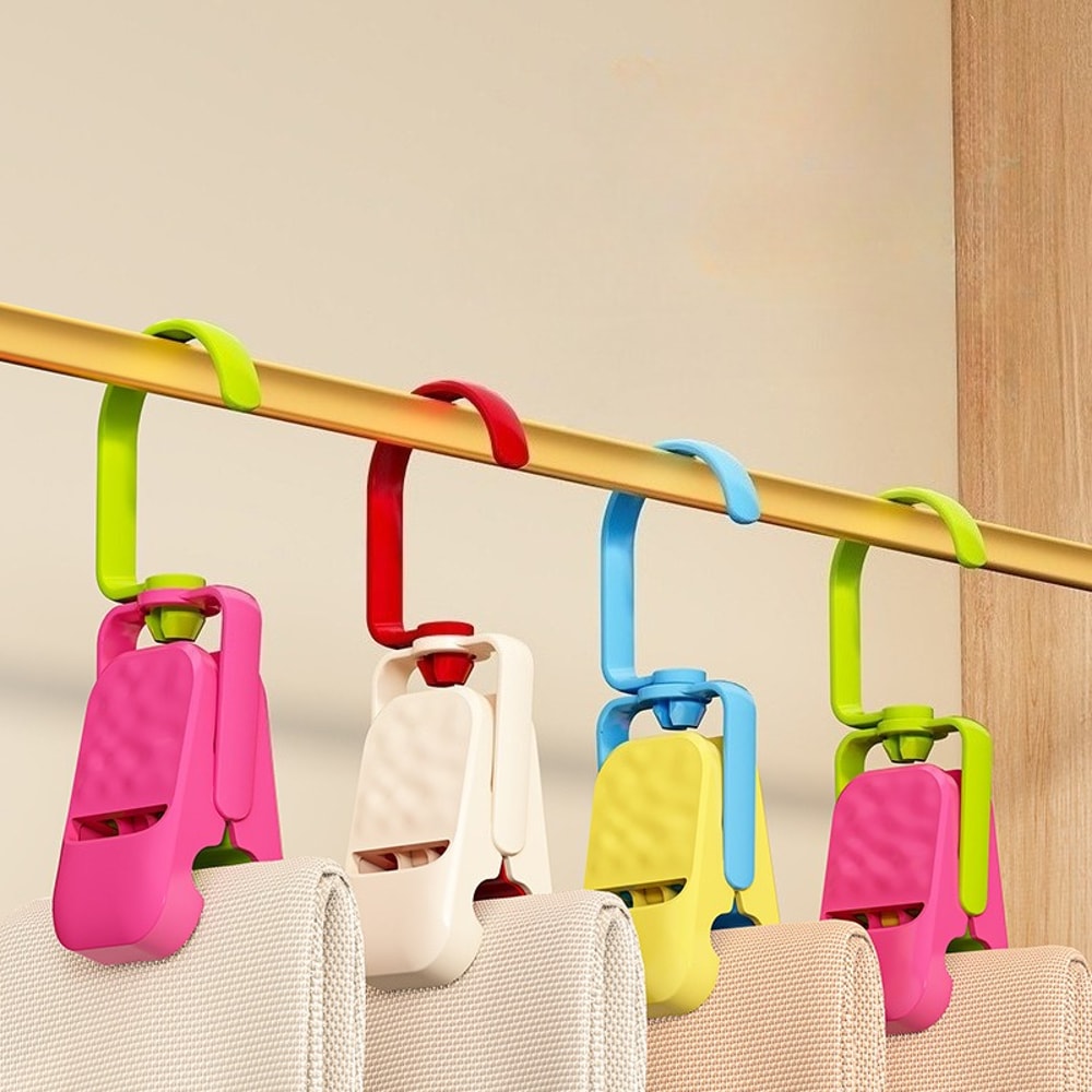 Dopamine Household Wardrobe Storage, Multi Portable Sock Drying Clips, Seamless Hook