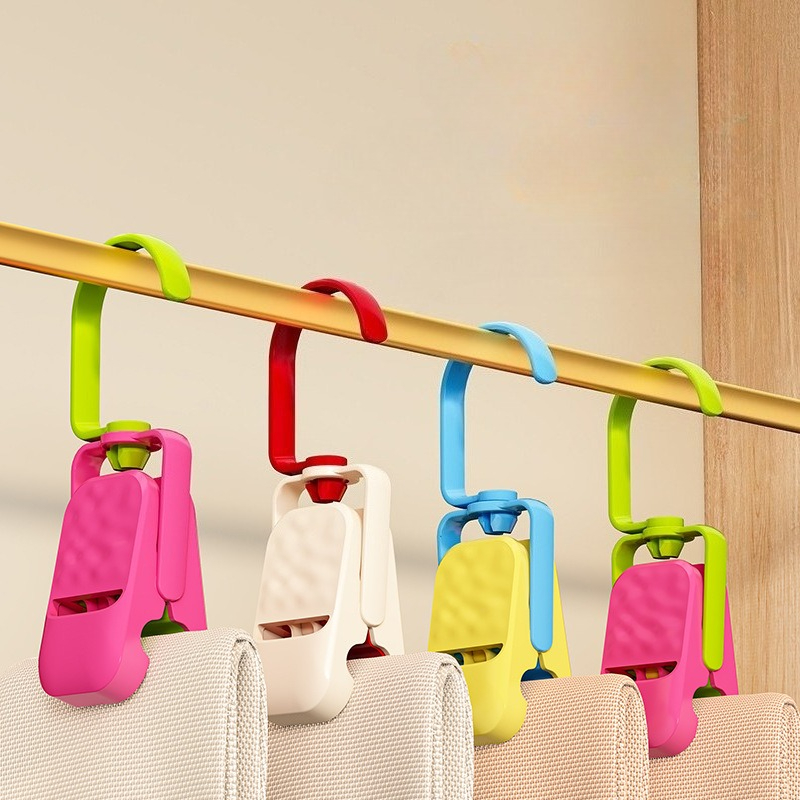 Dopamine Household Wardrobe Storage, Multi Portable Sock Drying Clips, Seamless Hook