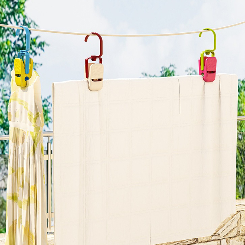 Dopamine Household Wardrobe Storage, Multi Portable Sock Drying Clips, Seamless Hook