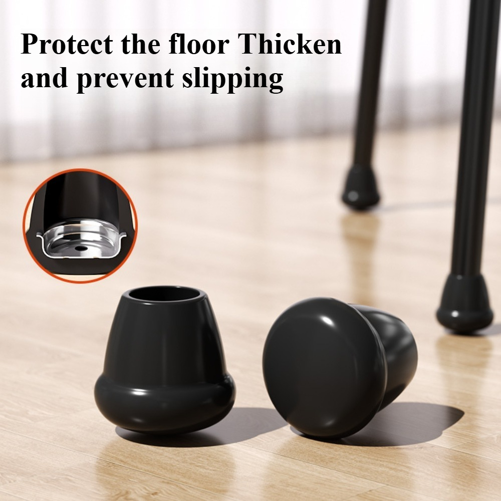 Scratch Resistant Furniture Leg Pads, Anti Slip Silicone Pads for Metal Chair Legs and Floor Protection