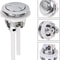 Water Saving Dual Flush Toilet Push Button Universal Adjustable Replacement for Toilet Tank