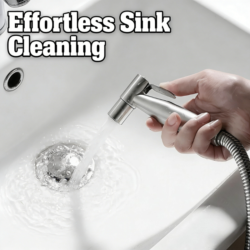 High Pressure Flushing Stainless Steel Toilet Bidet Sprayer Set for Bathroom Cleaning