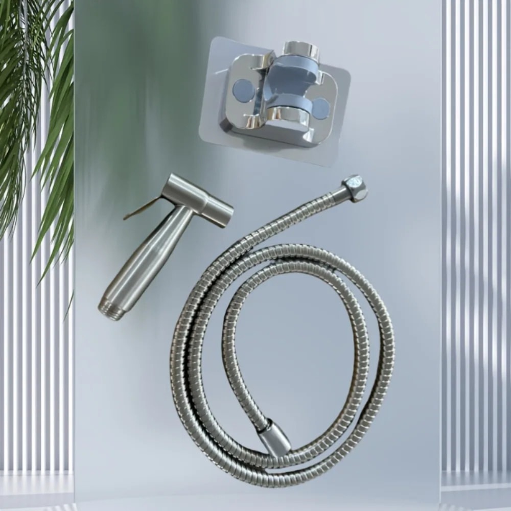High Pressure Flushing Stainless Steel Toilet Bidet Sprayer Set for Bathroom Cleaning