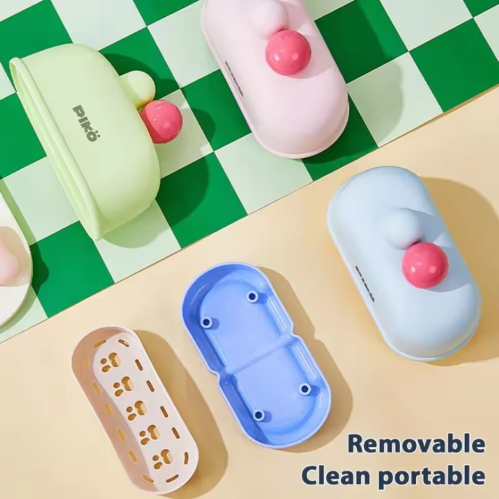 Cakeshaped Soap Tray Portable Travel Soap Container Leakproof Bathroom Accessory For Camping 2