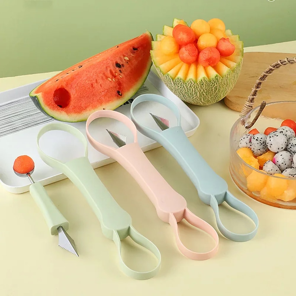 Kitchen Accessories, Stainless Steel Carving Knife, Ice Cream Baller Scoop, Fruit Watermelon Spoon Gadget