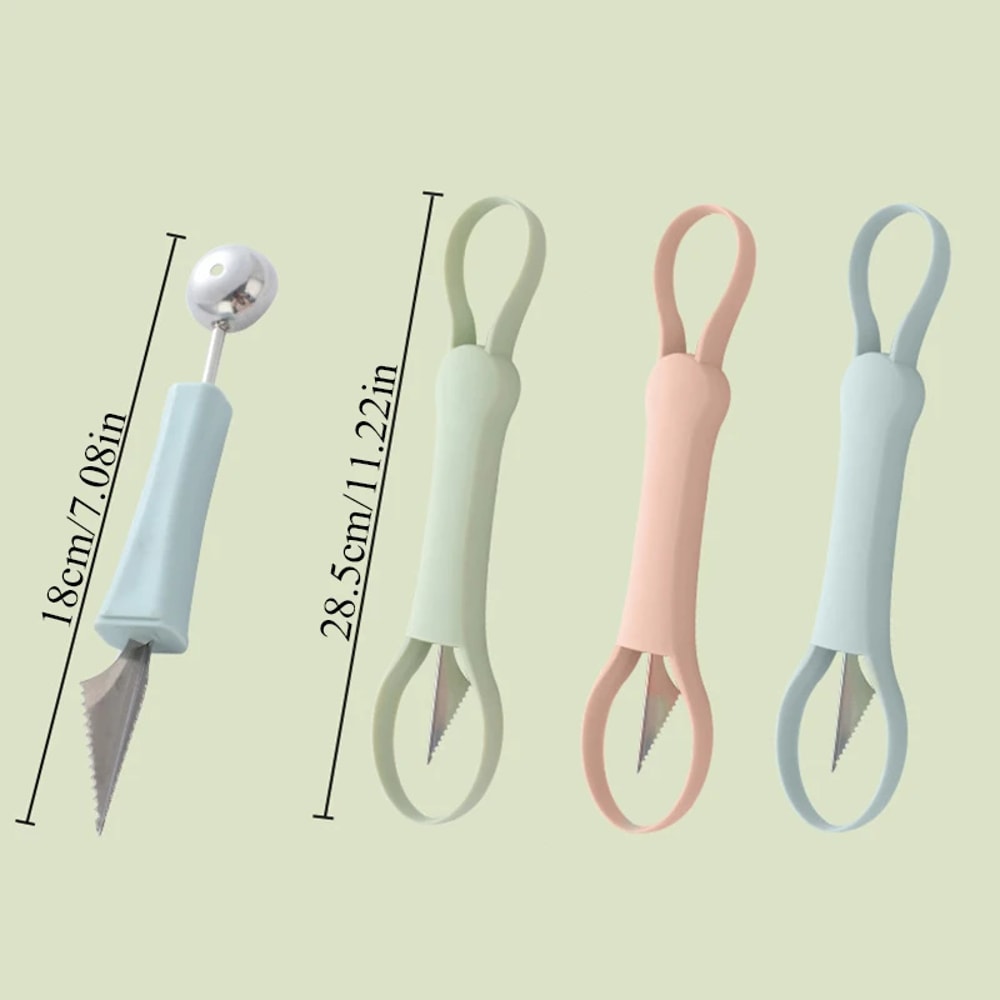 Kitchen Accessories, Stainless Steel Carving Knife, Ice Cream Baller Scoop, Fruit Watermelon Spoon Gadget