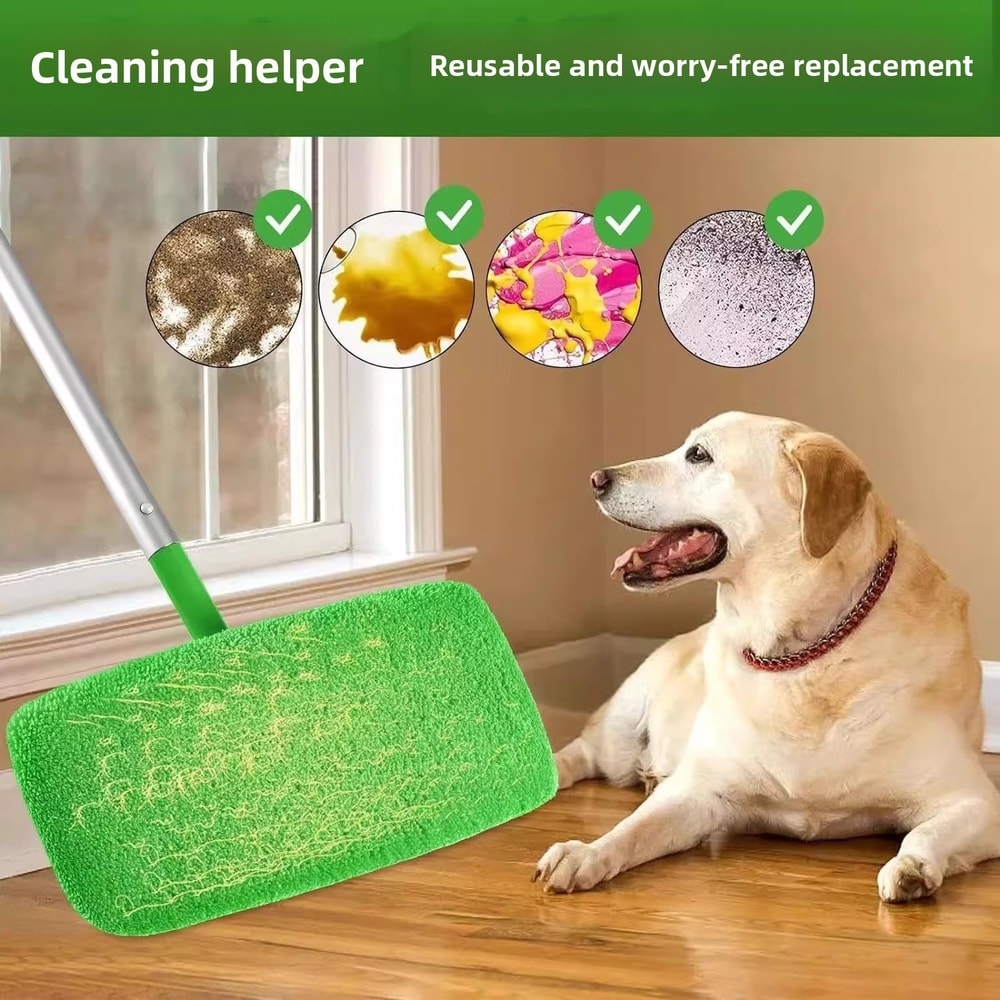 Mopping Flat Mop Replacement Cover, Elastic Band, Wet and Dry Use for Easy Cleaning