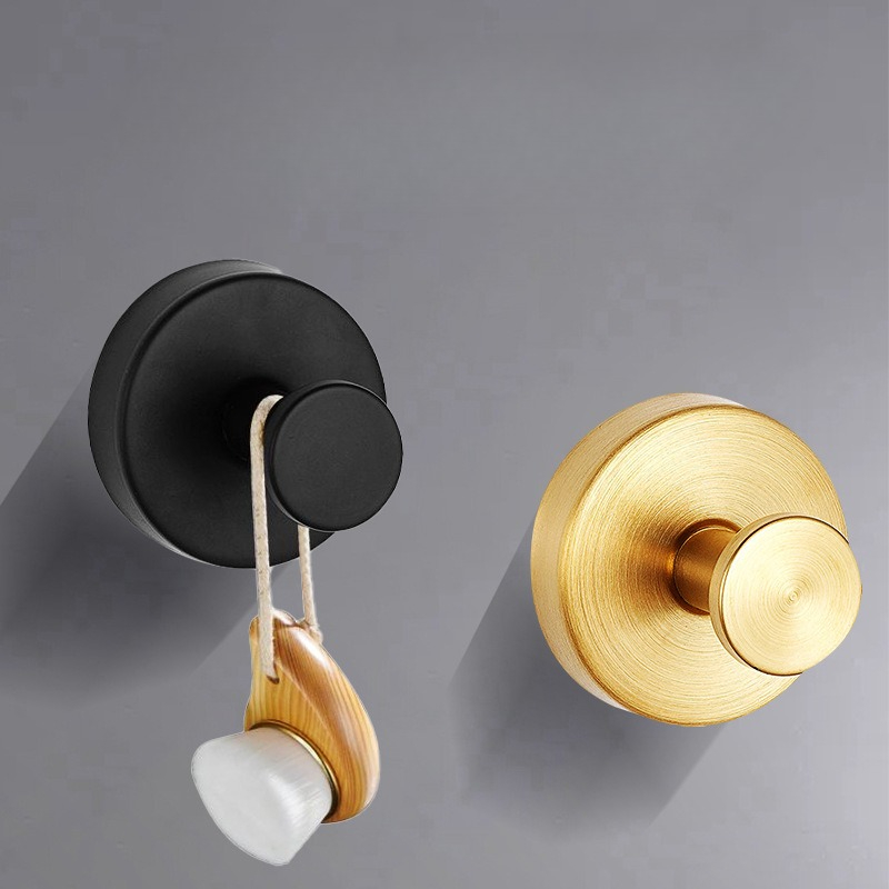 Waterproof Black No Drill Suction Cup Hooks, Strong Hold for Bathroom, Kitchen, Towels, Bags