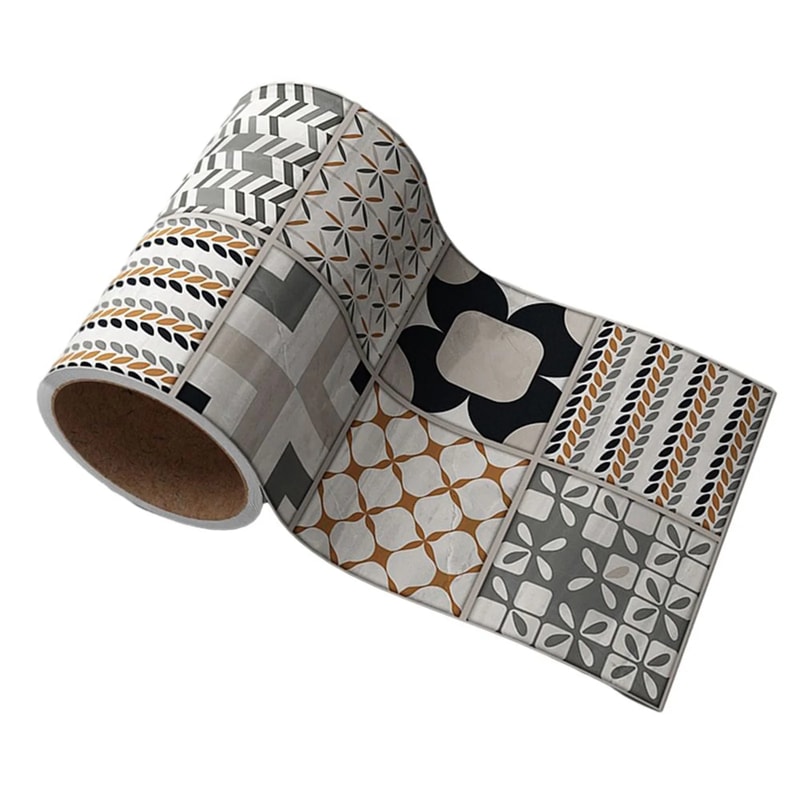 Peel Stick Waist Line Strip, Self Adhesive Waterproof Oil Proof Decorative Strip for Kitchen Backsplash and Wall Decor