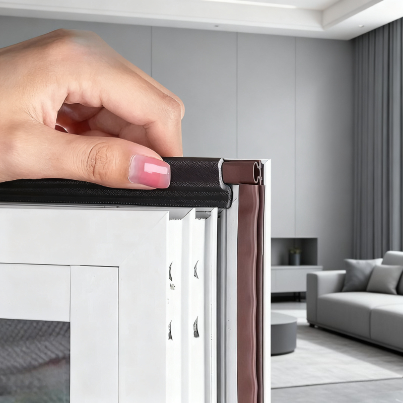 Weather Stripping Seal Strip, Windproof Soundproof Draft Blocker for Gap Filler Doors Windows