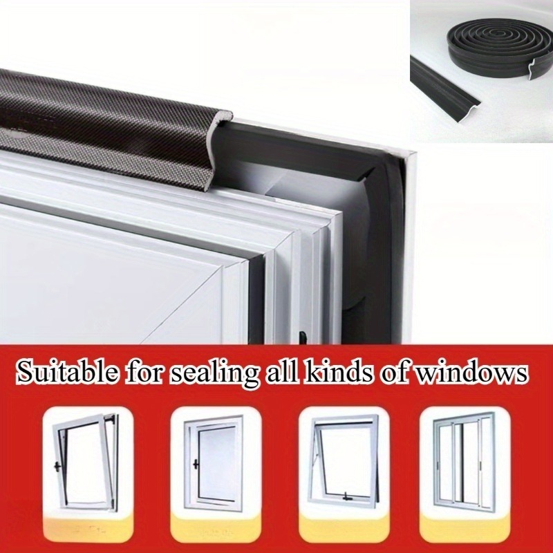Weather Stripping Seal Strip, Windproof Soundproof Draft Blocker for Gap Filler Doors Windows
