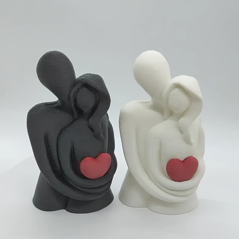 Modern Love Embracing Statues, Embracing Couple Decoration, Perfect Gift Ornaments